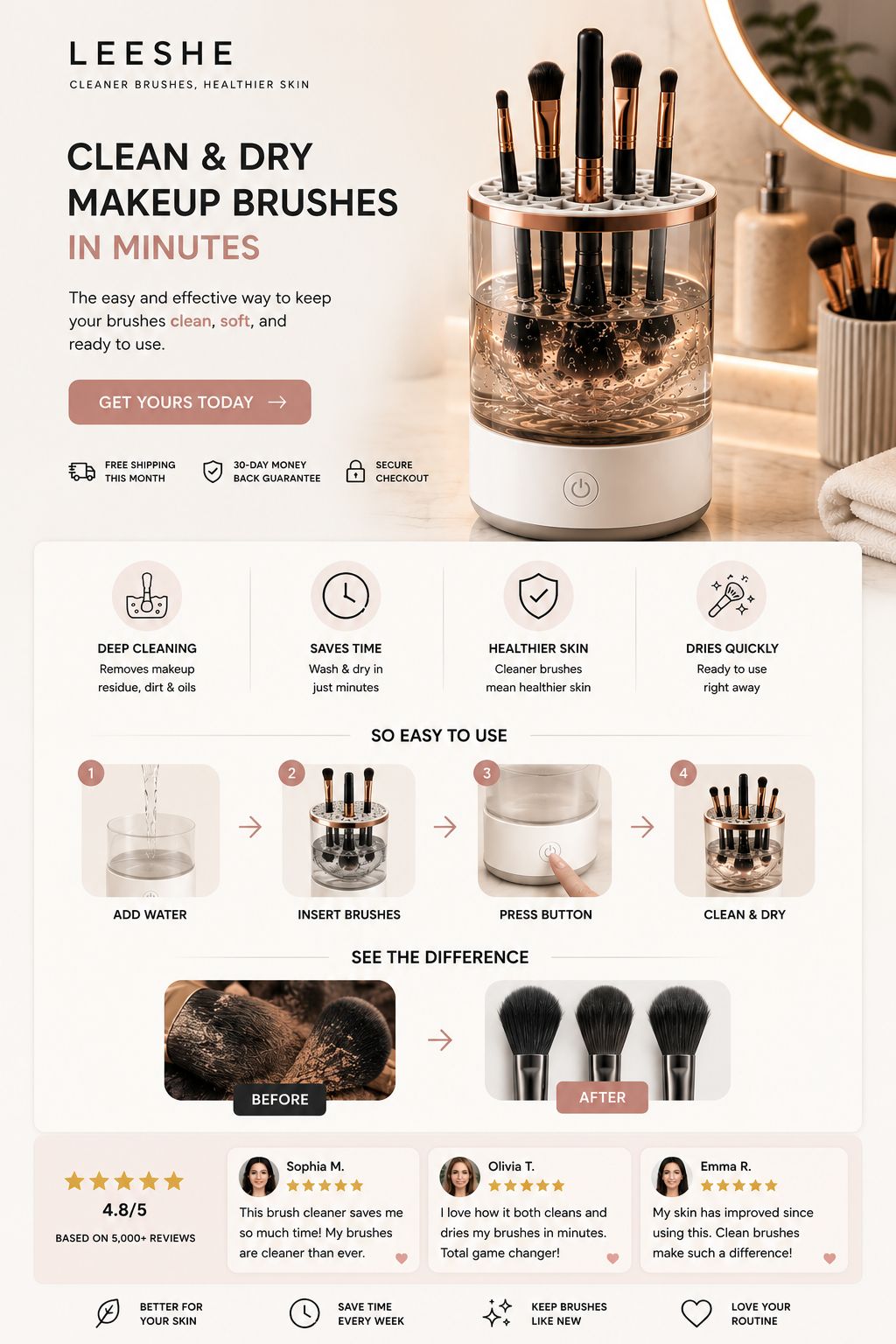 Easy Makeup Brush Cleaner