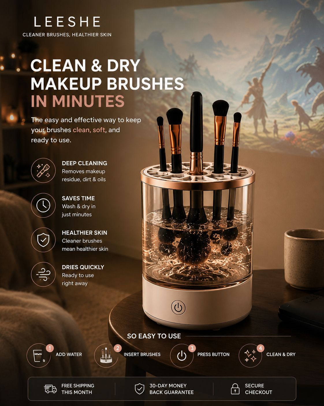 Easy Makeup Brush Cleaner